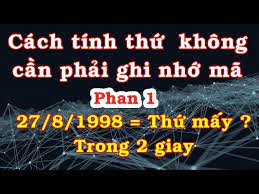 (Phần 1) hướng dẫn cách tính thứ trong năm bất kỳ không cần ghi nhớ mã